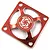 A red anodized aluminium fan protector for 30mm RC cooling fans with the Yeah Racing logo in the center.