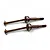Two Yeah Racing 39mm spring steel universal CVD drive shafts for Tamiya WR-02 RC cars, shown against a plain white background.