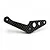 A carbon fiber gear box brace for a Kyosho Optima Mid RC car, featuring a distinct angled shape with multiple mounting holes.