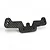 A black carbon fiber rear shock tower for a Kyosho Optima Mid RC car, featuring a woven pattern and multiple mounting holes.