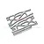 GPM Silver Aluminium Front/Rear Extended Lower Suspension Arms 2Pcs w/ Pins for WideMaxx TXM055F/RL-S