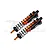 GPM Orange Aluminium 128mm Front Piggyback Shocks 2Pcs w/ Built-in Piston Spring SLE128F/LA-OR-BK