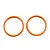 Two orange rubber O-rings for a Traxxas fuel tank cap, shown against a plain white background.