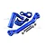 GPM Blue Aluminium Steering Assembly Set w/ Servo Saver SLE048A-B