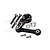 GPM Black Aluminium 25T Servo Horn w/ Tie Rod Set - Silver Inlay Version SLE16025TN-BK