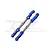 Two blue anodized aluminium adjustable steering linkages with silver metal shafts and GPM Racing branding on a white background.