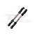 Two black and silver adjustable RC steering linkages from GPM Racing, featuring 7075-T6 aluminium construction.