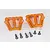 GPM Orange Aluminium Motor Heatsink Mount 2Pcs TXM018N-OR