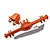 GPM Orange Aluminium Rear Differential/Axle Housing w Carrier UDR013-OR
