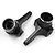 Yeah Racing Aluminium Steering Hubs 2Pcs - Black KYOP-011BK