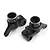 Yeah Racing Black Aluminium Rear Hubs 2Pcs for Kyosho Optima/Javelin KYOP-008BK
