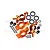 GPM Orange Aluminium Oversized Front Steering & Rear Hubs Set TXM2122L-OR