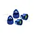GPM Blue Aluminium Shock Top Cap 4Pcs SLEDP/CAP-B