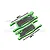 GPM Green Aluminium Rear Lower Suspension Arms 2Pcs w/ Carbon Fibre Protection Plates SLE056N-G