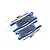 GPM Blue Aluminium Rear Lower Suspension Arms 2Pcs w/ Carbon Fibre Protection Plates SLE056N-B