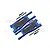 GPM Blue Aluminium Front Lower Suspension Arms 2Pcs w/ Carbon Fibre Protection Plates SLE055N-B