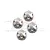 GPM Silver Aluminium 17mm Flanged Wheel Nuts 4Pcs SLE005-S