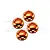 GPM Orange Aluminium 17mm Flanged Wheel Nuts 4Pcs SLE005-OR