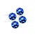 GPM Blue Aluminium 17mm Flanged Wheel Nuts 4Pcs SLE005-B