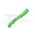 A green anodized aluminium front chassis brace for RC cars by GPM Racing, featuring 7075-T6 laser etching.