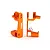 Traxxas Orange Aluminium Hub Carriers (C-Hubs) 2Pcs 6832A