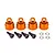 Traxxas Orange Aluminium Shock Caps 4Pcs (fits all Ultra Shocks) 3767T