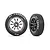 Traxxas 2.2" Mickey Thompson ET Front Tyres on Weld Black Chrome Rims - Glued Wheels 2Pcs 9474X