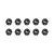 Team Associated 3mm Black Steel Nyloc Nuts 10Pcs 25215