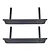 Two black plastic RC rock sliders for Element RC Enduro, featuring mounting tabs with multiple holes.