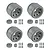 Element RC 1.55" Enduro Trigon Silver Beadlock Rims 4Pcs 42110