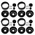 Element RC 1.55" Enduro Urbine Black Beadlock Rims 4Pcs 42112