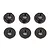 Team Associated 4mm Black Steel Flanged Serrated Wheel Nuts 6Pcs 91738