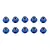 Factory Team Blue Aluminium 4mm Flanged Nyloc Nuts 10Pcs 25391