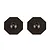 Two black aluminium Stealth X spur gear hubs for Element RC vehicles, shown from a top-down perspective against a white background.