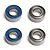 Factory Team 5x10x4mm Rubber Shielded Ball Bearings 4Pcs 91560