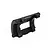A black plastic Traxxas heavy duty wheelie bar mount shown from a three-quarter angle against a white background.