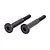 Two black Traxxas 3x16mm partial thread shoulder screws with hex heads on a white background.