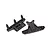 Two black plastic RC car bumper components shown from an angle on a white background.