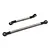 Two stainless steel steering linkages with black plastic rod ends for Tamiya CC-02 RC cars, shown against a white background.