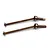Two brown Yeah Racing spring steel CVD driveshafts for Tamiya XV-02 RC cars, shown against a plain white background.