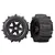 Traxxas 3.8" Paddle Tyres on Black Rims - Glued Wheels 2Pcs 8674