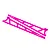 Two bright pink anodized aluminium wheelie bar sideplates for Traxxas RC vehicles, featuring the Traxxas logo.