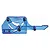 A blue translucent Factory Team off-road ride height gauge tool on a white background.