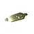 A Kyosho MP9 aluminium main chassis plate shown from an angled top-down perspective against a white background.