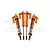 GPM Orange Aluminium Rear L-Shape Piggyback Shocks 4Pcs UDR13960RR/L-OR-BEBK