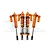 GPM Orange Aluminium 135mm Front L-Shape Piggyback Shocks 4Pcs UDR135FFX/L-OR-BEBK