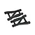 Traxxas Black Heavy Duty Rear Suspension Arms 2Pcs 2750A