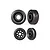 Traxxas Black Wheelie Bar Wheels 4Pcs 9461