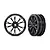 Traxxas 2.2" Weld Gloss Black Front Drag Rims 2Pcs 9472
