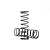 Two black metal coil springs for Traxxas RC vehicles, one standing upright and one lying horizontally on a white background.
